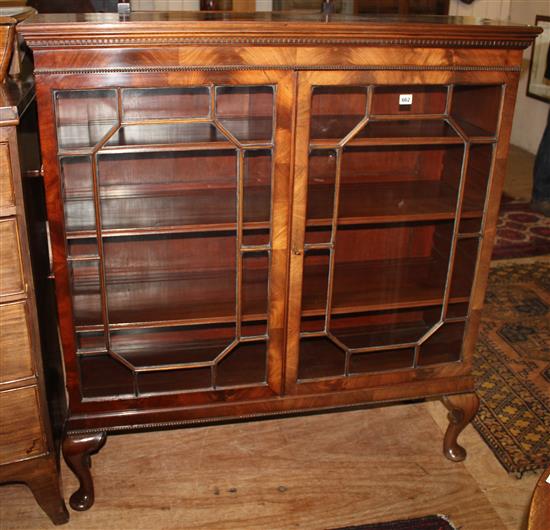 1920s mahogany glazed bookcase